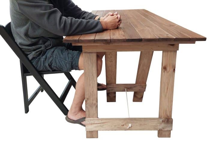 Trestle Table Leg Space