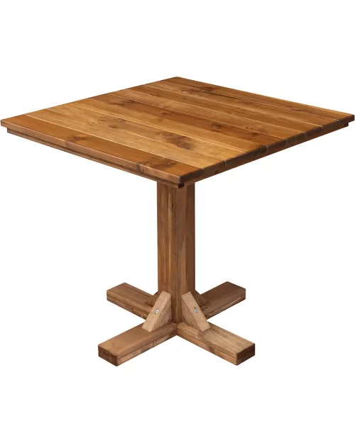 Square Stained Rustic Café Bistro Table Handmade (2)